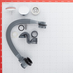 Сифон для ванны Wirquin Pro 1 1/2х40 мм с выпуском d70 мм полуавтомат с соединением 40/50 мм (30717569) - фото 2