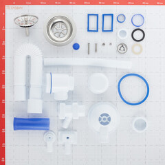 Сифон для мойки Wirquin Элит 3 1/2х40 мм с выпуском d115 мм с переливом с соединением 40/50 мм (30975130) - фото 2