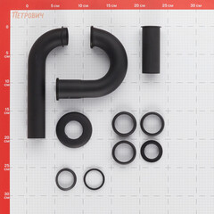 Сифон для раковины Tokito 1 1/4х45 мм без выпуска с соединением 32 мм черный (TOK-SHI-S32BL) - фото 2