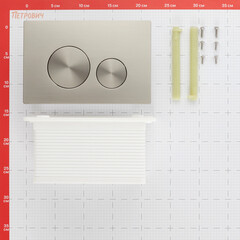 Клавиша смыва для инсталляций AM.PM Pro L пневматическая никель (I049031) - фото 2