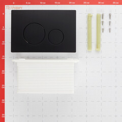 Клавиша смыва для инсталляций AM.PM Pro L пневматическая черная (I049038) - фото 2