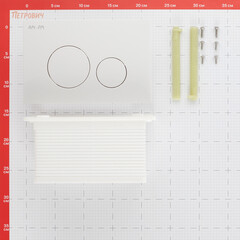 Клавиша смыва для инсталляций AM.PM Pro L пневматическая белая (I049001) - фото 2