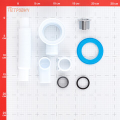 Выпуск для мойки АНИ пласт 1 1/2 с переливом (N420SR2) - фото 2