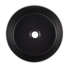 Раковина Corsa Deco Crystal 38 см накладная белая/черная матовая (ABCR38WB) - фото 4