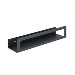 Полка для ванной Ulitka Unit с полотенцесушителем 500х80х100 мм металл черная (74104578) - фото 1