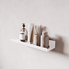 Полка для ванной Ulitka Unit 300х50х100 мм металл белая (74104577) - фото 3