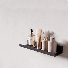 Полка для ванной Ulitka Unit 300х50х100 мм металл черная (74104576) - фото 3