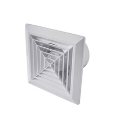 Изображение товара Вентилятор осевой Эвент К с антимоскитной сеткой 160х160 мм d100 мм белый