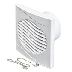 Изображение товара Вентилятор осевой Эвент Волна с тяговым выключателем с антимоскитной сеткой 157х157 мм d120 мм белый