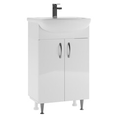 Тумба под раковину Нева 50 см напольная белая (УПП00038142) - фото 1