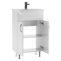 Тумба под раковину Нева 50 см напольная белая (УПП00038142) - фото 5