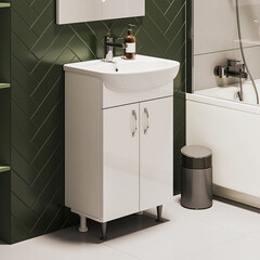 Тумба под раковину Нева 50 см напольная белая (УПП00038142) - фото 3