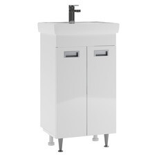 Тумба под раковину Волга 50 см напольная белая (УПП00038109)