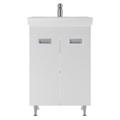 Тумба под раковину Волга 60 см напольная белая (УПП00038112) - фото 6