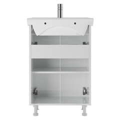 Тумба под раковину Волга 60 см напольная белая (УПП00038112) - фото 4