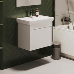 Тумба под раковину Амур 60 см подвесная белая (УПП00039222) - фото 3