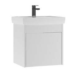 Тумба под раковину Амур 50 см подвесная белая (УПП00039223) - фото 1