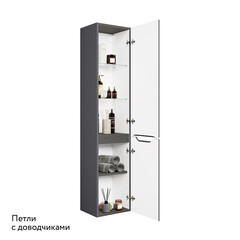 Пенал Raval Slide 33 см подвесной правый антрацит - фото 9