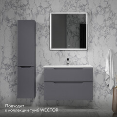 Пенал Raval Slide 33 см подвесной правый антрацит - фото 6