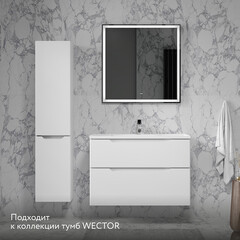 Пенал Raval Statik 33 см подвесной правый белый - фото 6