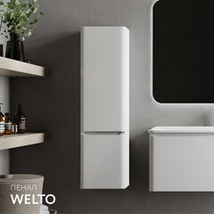 Пенал Raval Welto 33 см подвесной правый белый - фото 13