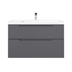 Комплект тумба с раковиной Raval Wector 100 см подвесная антрацит (Wct.01.100/P/A/MD) - фото 5