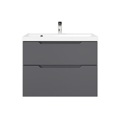 Комплект тумба с раковиной Raval Wector 80 см подвесная антрацит (Wct.01.80/P/A/MD) - фото 5