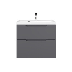 Комплект тумба с раковиной Raval Wector 70 см подвесная антрацит (Wct.01.70/P/A/MD) - фото 5