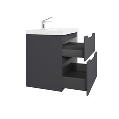 Комплект тумба с раковиной Raval Wector 70 см подвесная антрацит (Wct.01.70/P/A/MD) - фото 3