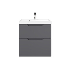 Комплект тумба с раковиной Raval Wector 60 см подвесная антрацит (Wct.01.60/P/A/MD) - фото 5