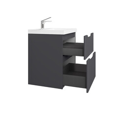 Комплект тумба с раковиной Raval Wector 60 см подвесная антрацит (Wct.01.60/P/A/MD) - фото 3
