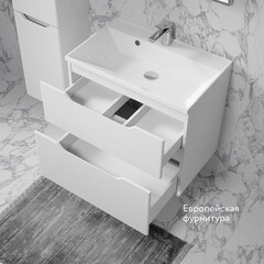 Комплект тумба с раковиной Raval Wector 70 см подвесная белая (Wct.01.70/P/W/MD) - фото 10
