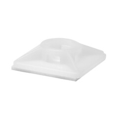 Изображение товара Площадка для крепления стяжек DKC 19х19 мм двойная самоклеящаяся полиамидная белая (100 шт.) (25467SR)