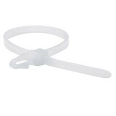 Изображение товара Стяжка кабельная DKC 150х3,6 мм с монтажным основанием под отверстие 4,5 мм полиамидная белая (100 шт.) (252155SR-M)