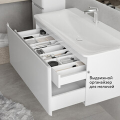 Комплект тумба с раковиной Raval Welto 100 см подвесная белая (Wel.01.100/P/W/RL) - фото 13