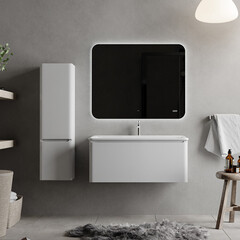 Комплект тумба с раковиной Raval Welto 100 см подвесная белая (Wel.01.100/P/W/RL) - фото 9