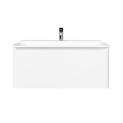 Комплект тумба с раковиной Raval Welto 100 см подвесная белая (Wel.01.100/P/W/RL) - фото 2