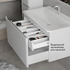 Комплект тумба с раковиной Raval Welto 80 см подвесная белая (Wel.01.80/P/W/RL) - фото 13
