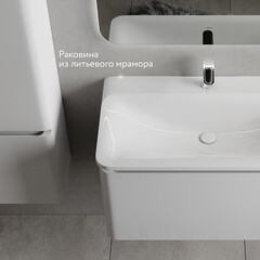 Комплект тумба с раковиной Raval Welto 80 см подвесная белая (Wel.01.80/P/W/RL) - фото 11