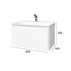 Комплект тумба с раковиной Raval Welto 80 см подвесная белая (Wel.01.80/P/W/RL) - фото 7