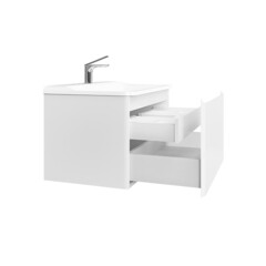 Комплект тумба с раковиной Raval Welto 80 см подвесная белая (Wel.01.80/P/W/RL) - фото 4