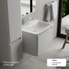 Комплект тумба с раковиной Raval Welto 60 см подвесная белая (Wel.01.60/P/W/RL) - фото 10