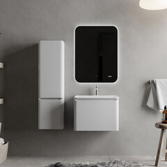 Комплект тумба с раковиной Raval Welto 60 см подвесная белая (Wel.01.60/P/W/RL) - фото 9