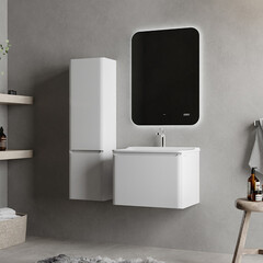 Комплект тумба с раковиной Raval Welto 60 см подвесная белая (Wel.01.60/P/W/RL) - фото 8