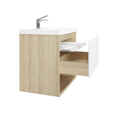 Комплект тумба с раковиной Jorno Tossony 70 см подвесная сонома светлая/белая (Toss.01.70/P/SS-W/JR) - фото 4