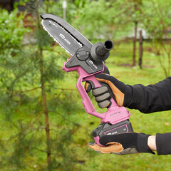 Мини-пила цепная аккумуляторная КМ АТОМ 18 В 6" шаг 1/4" паз 1,3 мм 38 звеньев без АКБ и ЗУ (CMCS-182BL) - фото 8