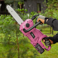 Пила цепная аккумуляторная КМ АТОМ 18 В 10" шаг 3/8" паз 1,3 мм 40 звеньев без АКБ и ЗУ (CCS-183) - фото 5