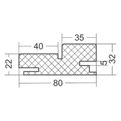 Коробка дверная телескопическая Норра 1/Ньюта 80х32х2400 мм эмаль белая (2,5 шт.) - фото 2