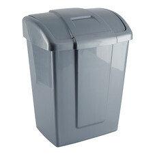 Контейнер для мусора Martika Форте с крышкой 13 л пластик серебристый