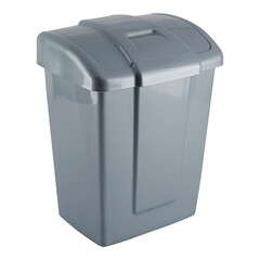 Контейнер для мусора Martika Форте с крышкой 6 л пластик серый - фото 1